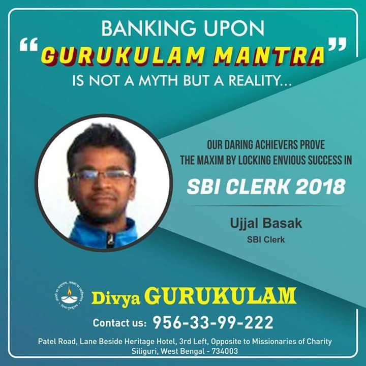 Divya Gurukulam SBI-CLERK 2018  Success